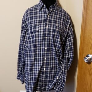 Polo Ralph Lauren blue plaid whitfield 2ply cotton
